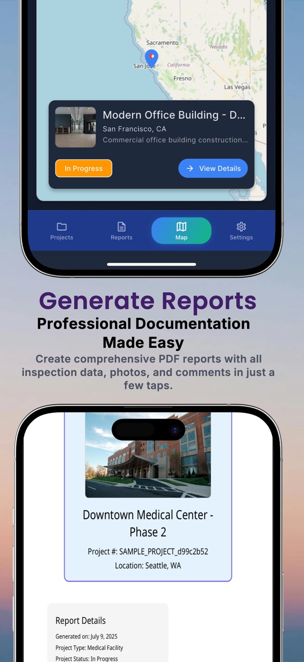 PDF reporting in Inspectr+